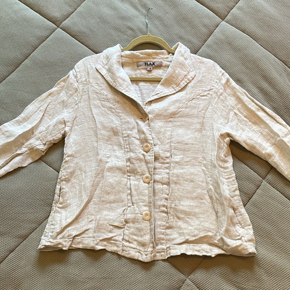 Flax Jackets & Blazers - Vintage Flax Button Up Blazer Size Small